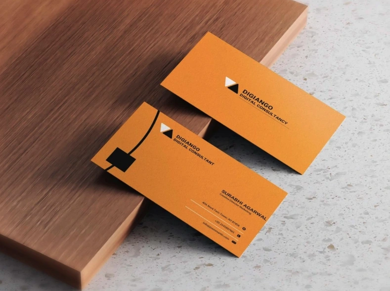 Minimal Orange Cards