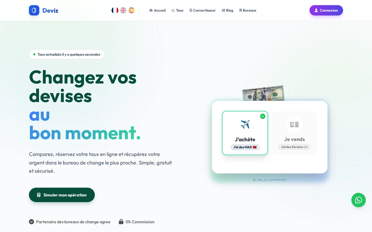 Deviz homepage preview