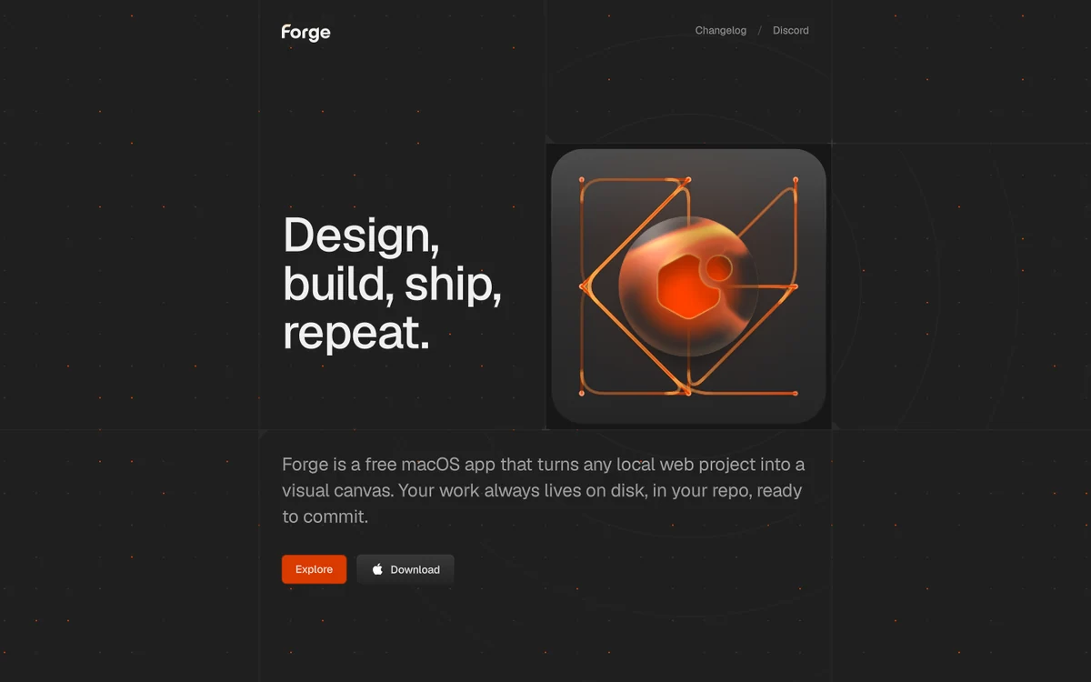 Forge homepage preview